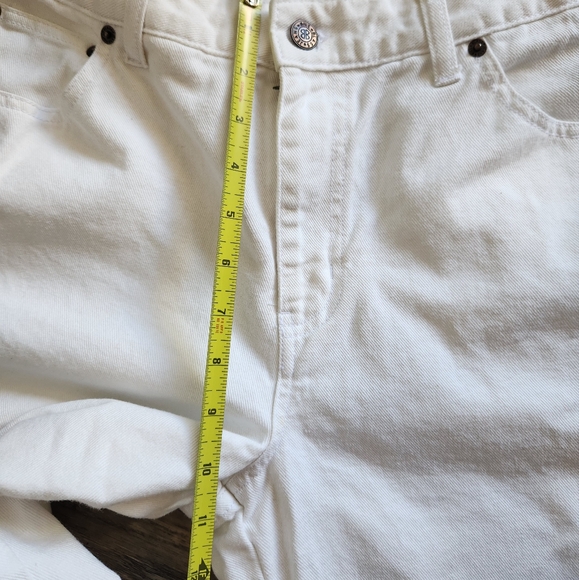 Vintage 90s Bill Blass White Denim Jorts Capris Size 10 - Picture 5 of 8